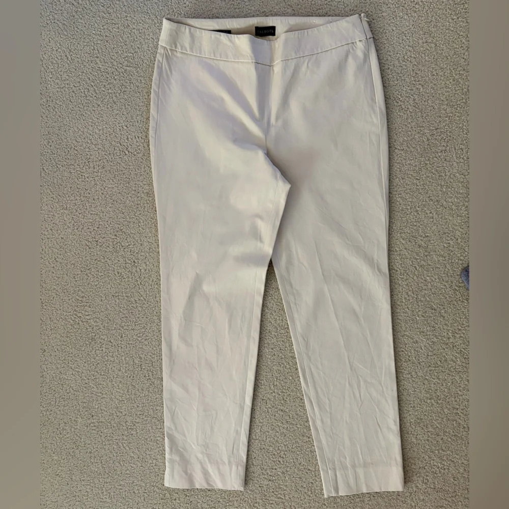 Talbots Chatham Cotton Bi-Stretch Skim Ankle Pant - Picture 3 of 9
